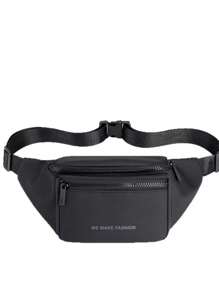 Bolsa de cintura para hombres - Impermeable y de gran capacidad, diseño minimalista y elegante, materiales duraderos para uso en todo tipo de clima, correas ajustables para un uso cómodo, adecuado para el transporte diario, aventuras de viaje. Puede ser un regalo perfecto para el Día del Padre.