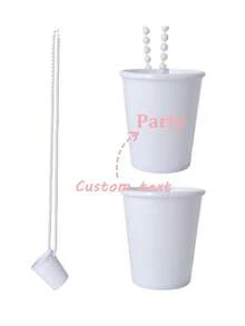 6 Pcs Shot Glass On Beaded Necklaces Plastic Shot Shot Necklace Cups Party Necklaces Shot Glass For Birthday Wedding Christmas Party Supplies, 6 Colors, Back To School - Multicolor - View 3