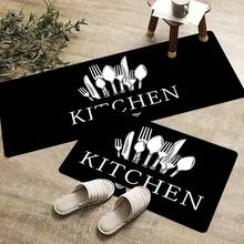 1pc Soft Kitchen Mat, Cushioned Anti-Fatigue Comfort Rug, Waterproof Non-Slip Floor Mat, Runner Carpet For Living Room Bedroom, Home Decor, Kitchen Laundry Bathroom - Black - View 17