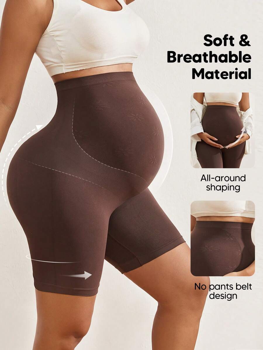 高弹力孕妇七分紧身裤，适合日常穿着