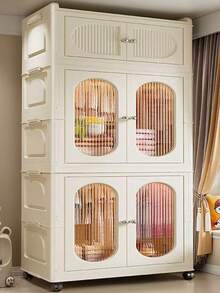 Tủ quần áo trẻ em và người lớn 1/2/3/4/5 lớp không cần lắp đặt, Tủ đựng quần áo Simplet, Tủ đựng đồ gấp bằng nhựa - Nhiều màu - Xem 6