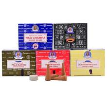 1 盒 Satya 香锥，享受印度香锥的香味 - 檀香、玫瑰、白鼠尾草、薰衣草、香草等 - 非常适合瑜伽、冥想和家居装饰、香炉配件（燃烧时间约为 20-40 分钟） - 多樣化香型 - 查看 5