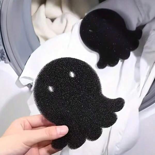 4 pièces Nettoyeurs de peluches réutilisables pour machine à laver - Feuilles et rouleaux adhésifs pour enlever les poils d'animaux de compagnie pour la maison et la lessive