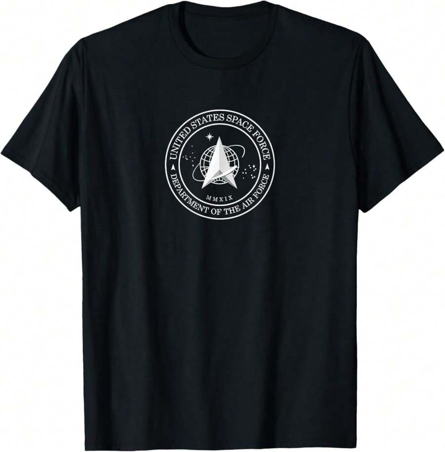 Official United States Space Force Soft T-Shirt - Black - View 1