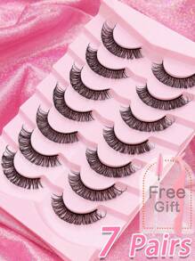 Set di ciglie finte da 20~1 D, ricci, morbide, drammatiche in 3D in pelliccia di visone nera, lunghe e sottili, multistrato di diverse lunghezze, con confezione extra-large, adatte per matrimoni, feste, club, riunioni di lavoro quotidiane, per spose, studentesse, compleanni e altre occasioni