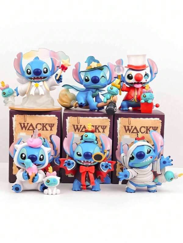 Disney Disney Lilo & Stitch Exclusive Mystery Blind Box Collectible Figure – 6 Random Cute Stitch Cartoon Character Statues, Anime Home Office Desk Decor, Official Licensed Gift For Fans & Enthusiasts