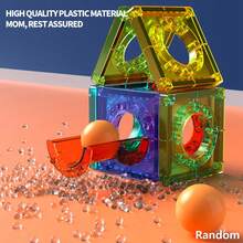 Children's Magnetic Marble Pipe Building Blocks, 3D Educational Building Block Toys, Magnetic Marble Runway Building Block Toys, Suitable For 3 4 5 6 7 8 Years Old Boys And Girls Toddler Magnetic Building Blocks Preschool Education STEM Learning Building - Multicolor - View 9