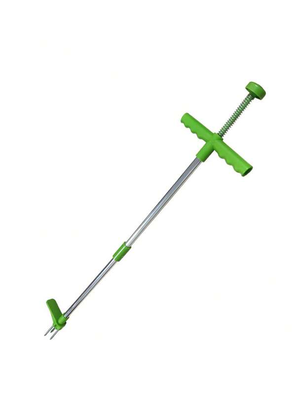 Désherbeuse manuelle, outil de désherbage vertical de jardin, outil à main à long manche pour l'enlèvement des racines avec 3 griffes en acier inoxydable pour le désherbage des pissenlits et des mauvaises herbes