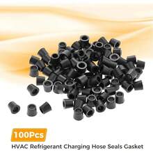 100 casquillos para mangueras de manómetro con conexiones de 1/4" y 5/16" - Negro - Ver 6