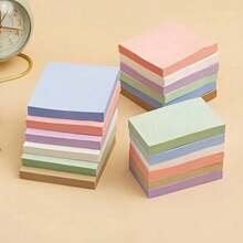 New And Practical 100PCS Pastel Sticky Notes - Morandi Color Square Memo Pads With Matte Finish, Removable & Repositionable For Office/Home (Easy Peel Design)