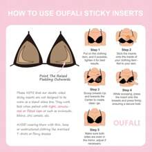 LookLarge Size Lift Inserts Sticky Bra Lightly Padded For Large Bust Adhesive Lifting Bras For D+ Cup Reusable!