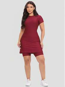 Workout Clothes Fitness Set Evangelical Fashion With Pocket - Màu Tím - Xem 2