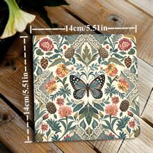 1pc, 200pages, Sketchbook, Butterfly Portable Travel Sketchbook, Blank Picture Book, Artwork, Hand Drawn DIY, Thick Notebook,Planning And Artistic Creation, Suitable For Colored Pencils,Charcoal Pencils, Markers,And Perfect Gift,Back To School,School Supplies