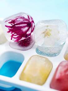 14 Silikon Eiswürfelbehälter mit Deckel, quadratische Eiswürfelform, DIY Gelee- und Käseform, Küche Haushalt, Eiswürfelhersteller, hilft um Getränke, Lachs und sich im Sommer kühl zu halten