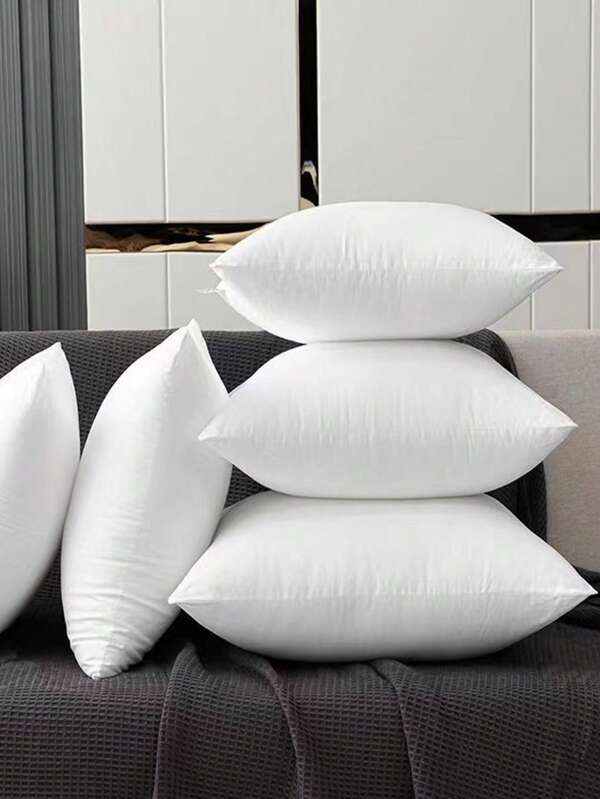 1 pieza Almohada cuadrada súper cómoda y ultra suave - Apoyo ergonómico para el cuello y la espalda, relleno de plumas lujoso y mullido, ideal para dormitorio, sala de estar, hoteles - Individual, de alta elasticidad, lujosa