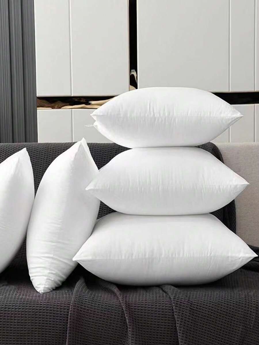 1pc Highly Comfortable & Ultra Soft Square Throw Pillow - Ergonomic Neck & Back Support, Plush & Luxurious Feather-Fill, Ideal For Bedroom, Living Room, Hotels - Single, High Elasticity, Luxurious