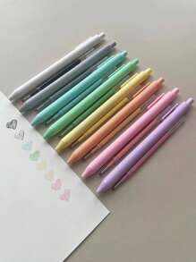 8 Stück pastell-farbige Gelpinsel mit Gummioberfläche und weicher Berührung, Gelstifte für Journaling, Scrapbooking, Schulmaterialien, Schulanfang