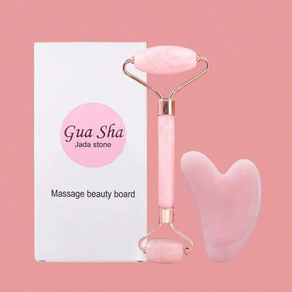 Resin Gua Sha And Facial Roller Set, A Pure Manual Relaxation Tool, No Battery Or Charging Troubles, An Ideal Gift For Physical And Mental Relaxation!