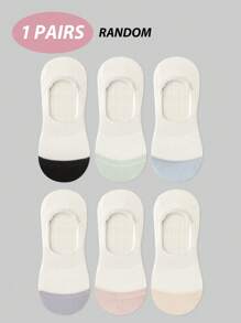 1/3/6 pares de calcetines invisibles de corte bajo para mujer con silicona antideslizante, malla, soporte del arco, para uso casual, deportivo y de verano