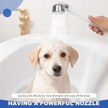 Cabezal de ducha de mano con manguera de 6 pies, accesorio de grifo deslizante para el baño de mascotas, la cocina y el fregadero de servicio - como en la foto - Ver 5