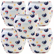 5pcs Reusable Baby Potty Training Underwear, Comfortable Breathable Thin Anti-Leak Cloth Diapers For Newborn Baby Boys Girls, Washable, Breathable Training Pants, Leakproof, Unisex, All Season Infant Clothing - Elegant Printed Patterns, Great Gift For Every Baby - Multicolor - View 21