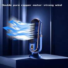 Large Battery Dual Motor Portable Fan, Household Small Air Cooler, 5-Speed Air Cooling Fan 720° Surround Hair Dryer, Portable USB Fan For Office, Travel, Camping, Outdoor RV, Christmas And Valentine'S Day Gifts