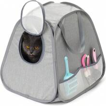 Collapsible Portable  Litter Box Standard Travel Lightweight, Leak-Proof, Sturdy, Prevent Litter Scatter Design Easy To Clean, Collapsible Travel Puppy , Portable  Playpen - 1 - View 4
