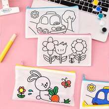 18pcs Colorable Pencil Case: Ideal For Wax Crayon Party Bags, Small Gifts And Decorations - No Batteries Required, Random Color/Style,Back To School,Stationery - Multicolor - View 10