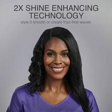 SHINE THERAPY - Plancha para el cabello con infusión de queratina y aceite de argán de 1 pulgada - Plancha plana - Ver 2