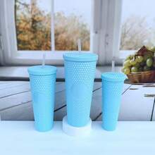 3PCS 1100ML+700ML+400ML Durian Shape Cup Set, Large Capacity Cups With Lids & Straws, Practical & Aesthetically , Suitable For Travel, Outdoor, Camping, Fitness, Office, Ideal For Holidays, Birthday, Anniversary Gifts - Multicolor - View 23