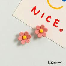 Imán de nevera decorativo de flores de resina de tres dimensiones con seis pétalos, creativo para el hogar de la cocina, pizarra fuerte para fotos y mensajes