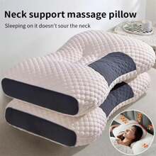 Oreiller de cou qui aide et protège pendant le sommeil, oreiller cervical orthopédique pour la maison, oreiller de massage au soja SPA pour dormir