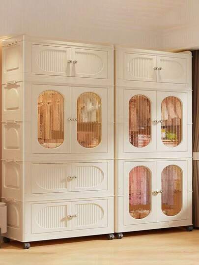 1/2/3/4/5 Layer No-Installation Adult & Wardrobe, Simplet Clothes Storage Cabinet, Plastic Foldable Organizer