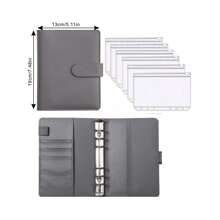 A Macaron Loose Leaf Notebook With Zipper Storage, Notebook, Savings Bill Storage Bag, Equipped With 6 Cash Envelopes, Used For Students To Store Stationery Such As Pens, Rulers, Home Storage Cards, Documents, Office Storage Receipts, School Supplies,Back To School
