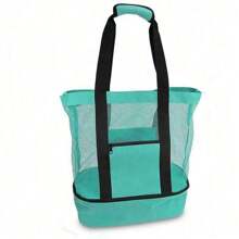 Nova Bolsa de Praia, Bolsa de Viagem e Piquenique ao Ar Livre, Bolsa de Praia Térmica e Preservante de Gelo, Bolsa de Praia de Tela Criativa Multifuncional com Bolsa de Gelo, Essencial para Viagens de Verão