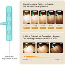 Local Delivery--19 LED Rechargeable Book Light For Reading In Bed With Memory Function- Eye Caring 3 Color Temperatures,Dimming Brightness,80 Hrs Runtime Lightweight Clip On Light For Book Lovers - 藍色 - 查看 2