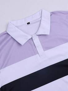 Men's Short-Sleeved Button-Down Shirt With Colorful Print, Ideal For Everyday Summer Wear - 白灰色 - 查看 3