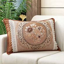 Funda de almohada decorativa de 50 cm * 50 cm con bordado estilo vintage europeo francés