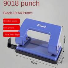 1pc Dual Hole Puncher, Portable Puncher, A4 Paper A5, Multifunctional Document Puncher, Loose Leaf Bill Card Binding, Office Supplies, Hand Account Metal Puncher, Stationery Accessories, School Supplies, Suitable For Boys And Girls, Students, White-Collar Workers, Teachers, Warehouse Staff, Etc,Back To School