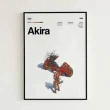 1pc Akira Poster, Akira Print, Akira Wall, Akira Wall Decor, Anime Poster, Vintage Retro Art Print Wall Decor Painting Home Decor Optional Frame ﻿