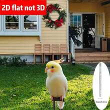 1 pieza de 30 cm/11,81 pulgadas Decoración de jardín en estaca plana 2D simulación de animal loro, loro lindo - Césped, jardín, patio, granja, decoración exterior, regalo de inauguración de la casa, decoración del hogar, decoración de bonsái