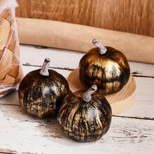 Halloween Decoration Set  7Pcs Artificial Simulation Pumpkins  Fall Harvest Craft Decor For Home - Rượu sâm banh - Xem 2