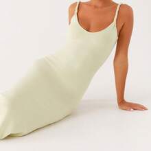 Women's Twisted Straps Bodycon Long Maxi Dress Summer Sleeveless Spaghetti Straps Slim Fit Deep V-Neck Backless Cami Dress Party Clubwear Holiday Beachwear Solid Color Tank Dress Sundress - màu xanh lá - Xem 6