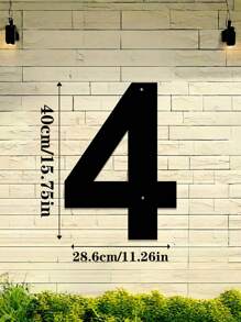 1pc 0-9 Free Combination Digital House Number, Metal Address House Number, Durable Home Address Number Plate, Wall Mounted Email Number, Home Decoration, Entrance Decoration, Garden Decoration, For Outdoor, Garage, Door, Email Decoration, Metal Wall Art, Halloween Thanksgiving Christmas, Decoration Gifts