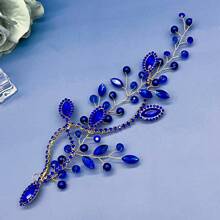 1 Stück farbige Kristall Braut Haarzubehör für Frauen, elegantes Haarband Kopfschmuck für Hochzeitskleid, handgemachter Haarreifen, geeignet für Hochzeit, Verlobung, Abschlussball