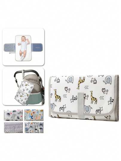 1 Stück tragbare Baby Wickelunterlage, multifunktionale wasserdichte Wickelunterlage, faltbar für Kinderwagen, praktische Wickeltasche