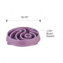 Cuenco Slo Fun Feeder de gran tamaño con diseño de yin yang en color morado