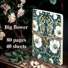 1pc, 32K,80pages,Flower Bird Sketchbook, Portable Travel Sketchbook, Marker Pen Diary,Bandage Pendant, Blank Picture Book, Artwork, Hand Drawn DIY, Planning And Artistic Creation, Suitable For Colored Pencils, Oil Paints, Charcoal Pencils, Marker Pens,Prize,Perfect Gift,Back To School,School Supplies
