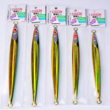 PROBEROS 5 Stücke Jigging Weitwurf Eisenblech Köder, Nanyou Hochsee Angelköder Eisenblech Fisch, Boot Angeln biobasierter künstlicher Köder 180g-280g