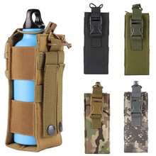 Funda para botella de agua Molle, bolsa para deportes al aire libre, montar, acampar, senderismo, caza, cantimplora de viaje, soporte para hervidor, herramienta EDC, riñonera Q4GM - MC - Ver 1